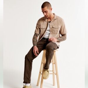 $90 Abercrombie Brown Vintage Stretch 90s Slim Denim Jeans